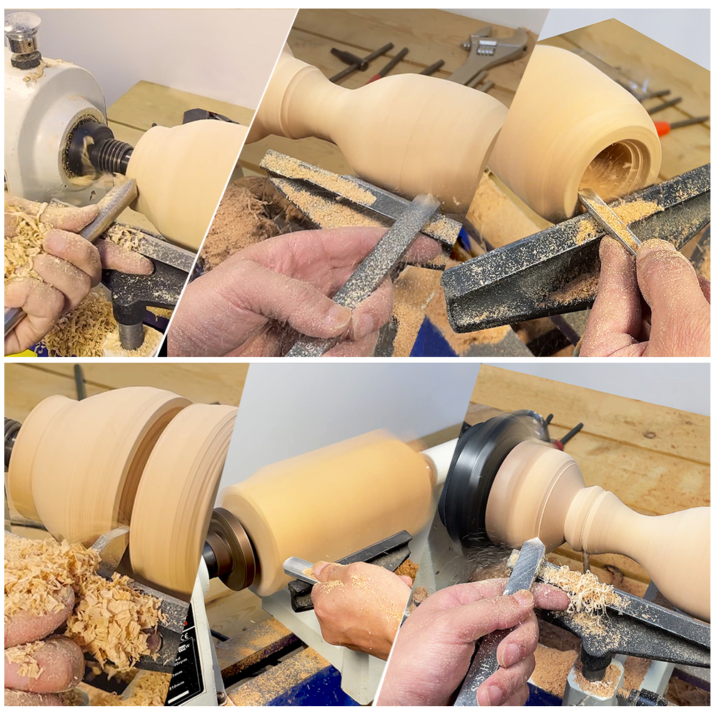 TASP HSS Holzdrehwerkzeuge Drehmaschine Spindel Schruppenschüssel Hohleisen Holzbearbeitung Holzdrehmeißel mit Walnussgriff