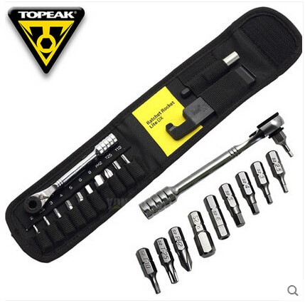 Topeak TT2524 Ratchet Rocket Lite DX Bicycle Hex Torx Wrench 15 in 1 Tool Kits Cycling Repair Tools Portable Bike Mini Tool Set