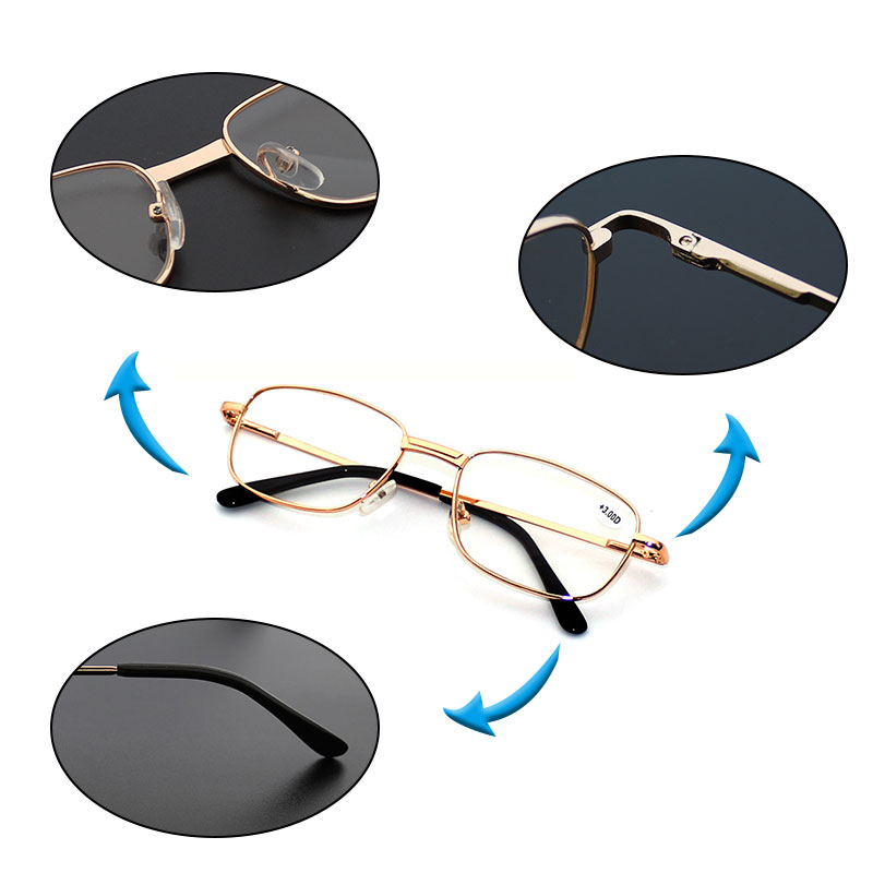 Men's Reading Glasses for Farsightedness Men Sight Spectacles Transparent Spring Hinge +1.00 +1.50 +2.00 +2.50 +3.00 +3.50 +4.00
