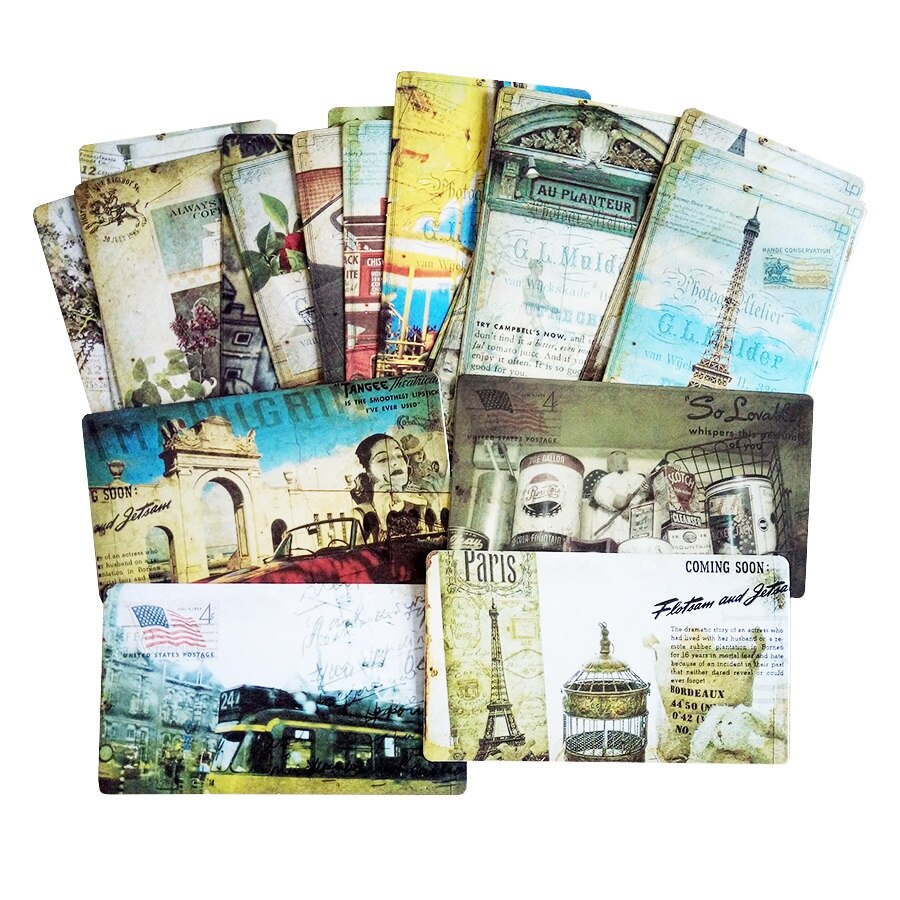 20 Stks/partij Vintage Romantische Post Card Classic Parijs Card Set Memory Ansichtkaarten Kan Worden Gemaild Wenskaart Kantoor & School leveranties
