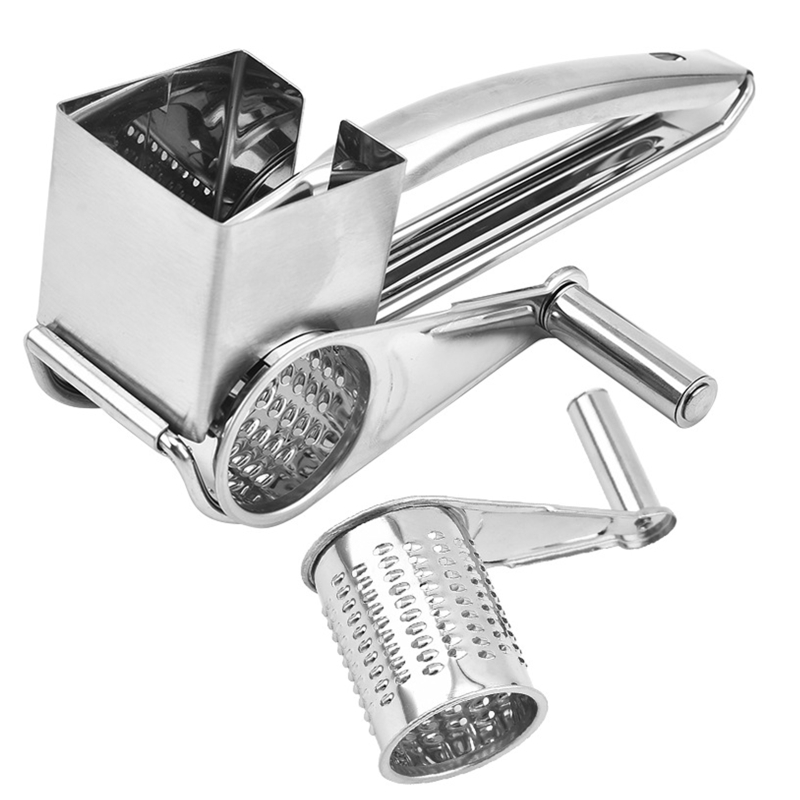 Hand Cranked Cheese Grater Stainless Steel Rotary Vegetable Carrot Ginger Slicer for Home Kitchen Shredder Butter Cutter Grinder: Single planer