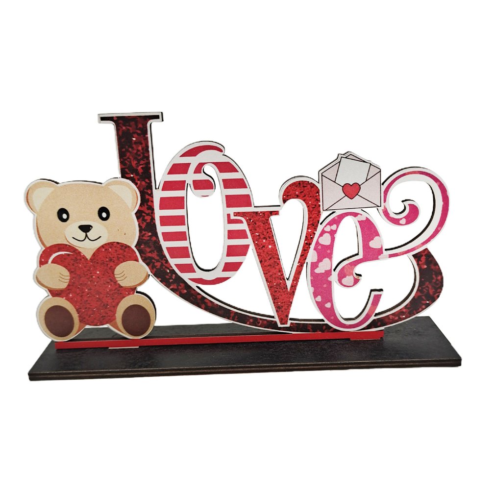 Panneau de Table en bois pour la saint-valentin, décoration romantique, centre de Table, lettre de mariage, pour la saint-valentin: 3