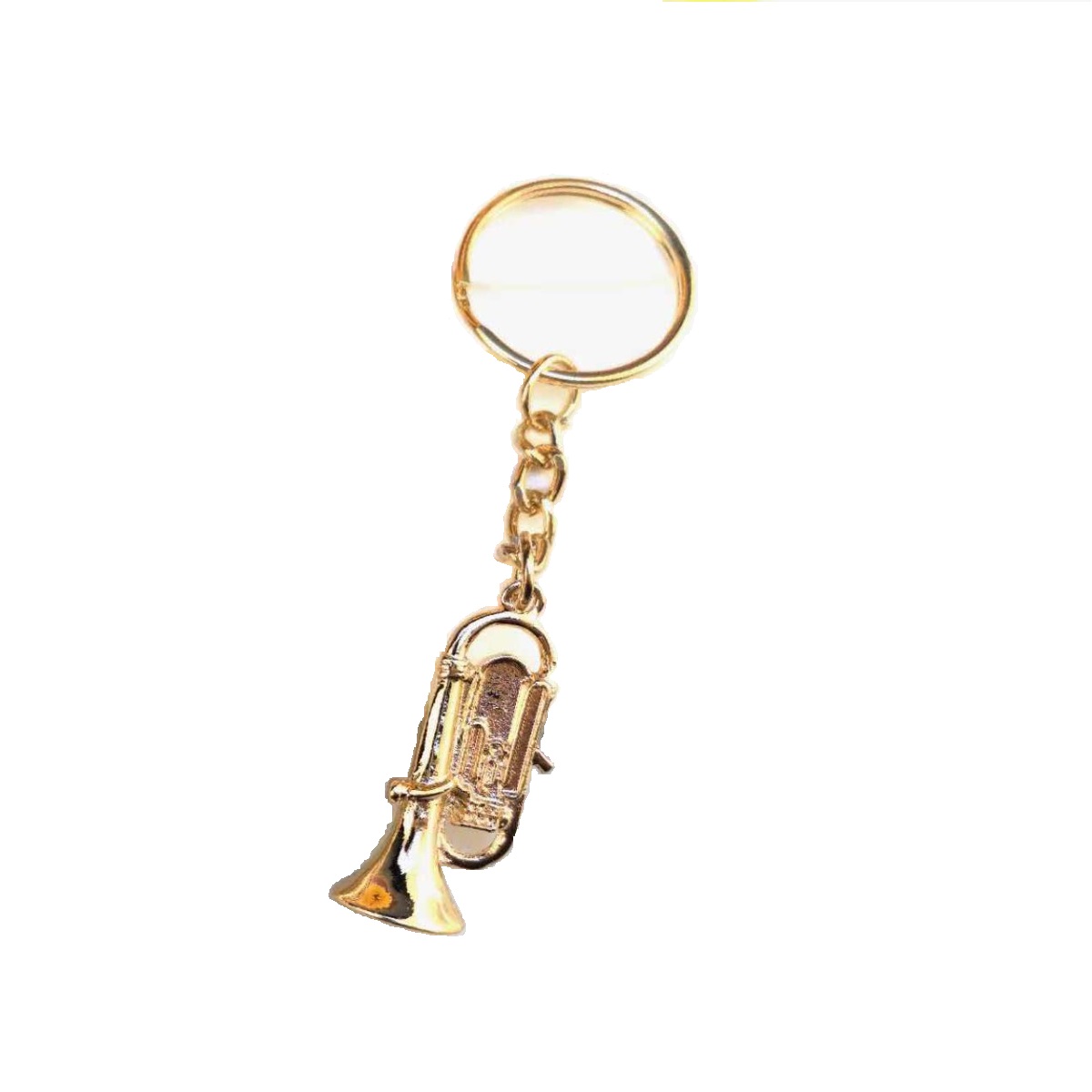 Trompet instrument Hanger sleutelhanger Simuleren muziek trompet instrument vorm sleutelhanger Auto accessoire sleutelhanger Mode-sieraden: Roze