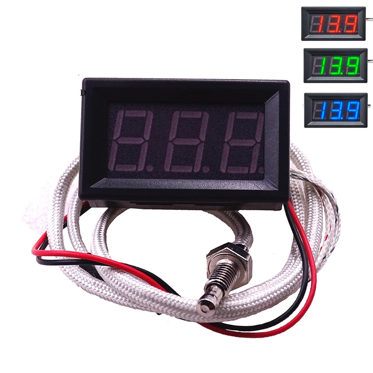 Industriële Hoge Temperatuur Type K M6 Thermokoppel Thermometer 12V Digitale Temperatuur Meter Tester-30 ~ 800 Graden thermografiek