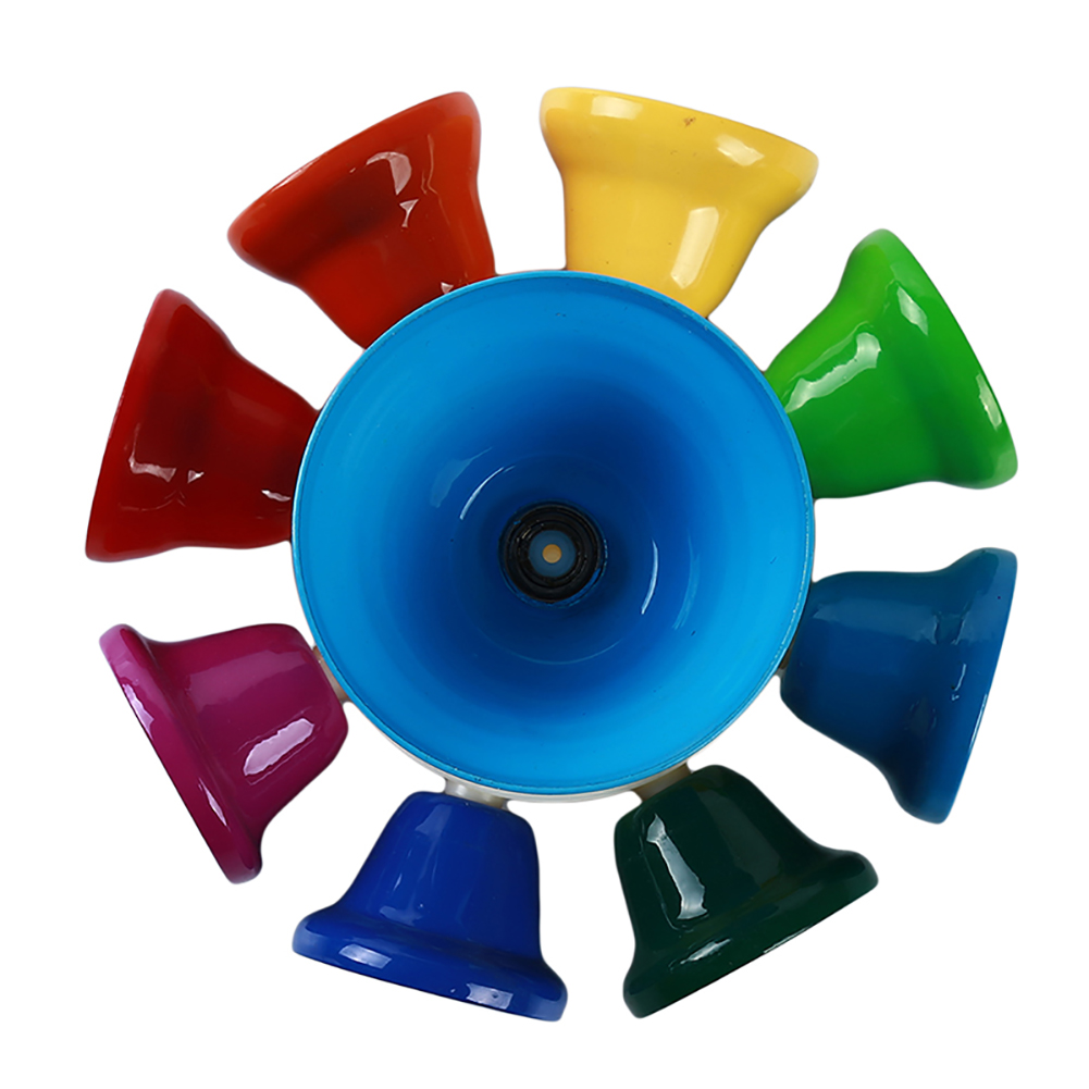 Campanas de mano de 8 tonos para niños, juguete de mano Musical multiusos, reloj de melodía de Octave, instrumento de percusión, juguete de sonido