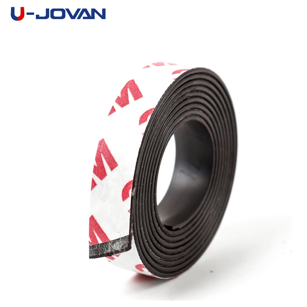 1 Meter 10*1 Mm Rubber Magneet Tape Zelfklevende Flexibele Magnetische Strip Breedte 10Mm Dikte 1 Mm