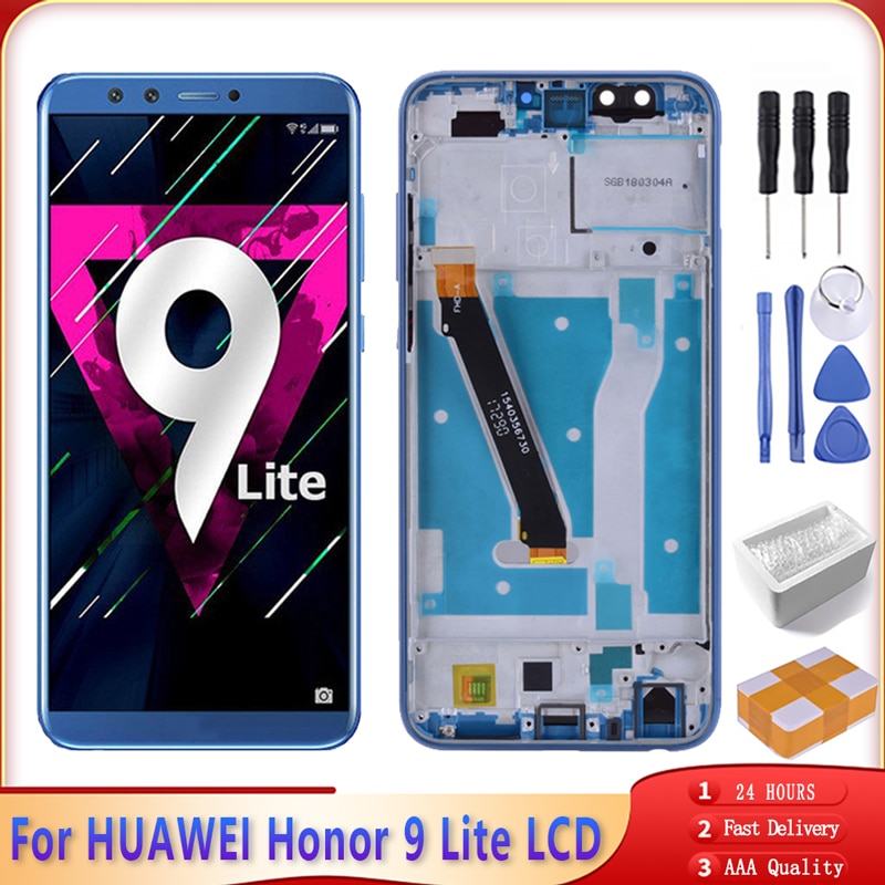 5,65 "para Huawei Honor 9 lite LLD L31 LCD pantalla táctil digitalizador montaje con marco para Honor 9 lite LCD LLD-AL10 TL10