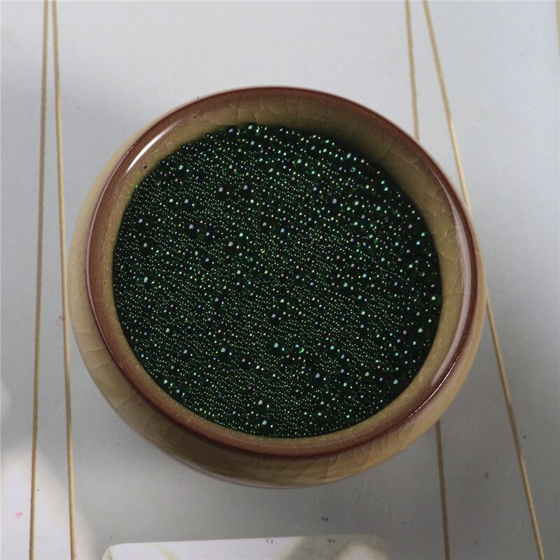 50G DIY mezcla colorida de agua de burbujas de cuentas de vidrio para el Molde de resina de relleno surtido de Micro cuentas de Arte de resina suministros de fabricación de joyería: Deep Green