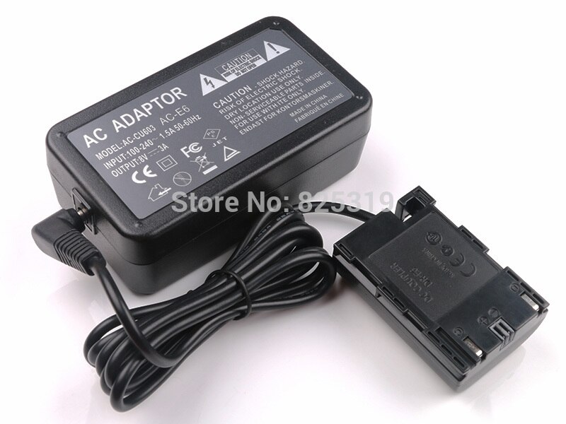 ACK-E6 + DR-E6 ACKE6 ACK E6 adaptador de potencia AC de Kit para cámaras digitales SLR Canon EOS 7D 7D Mark II 7D2 60D 60Da 70D 70D (N) 70D (W)