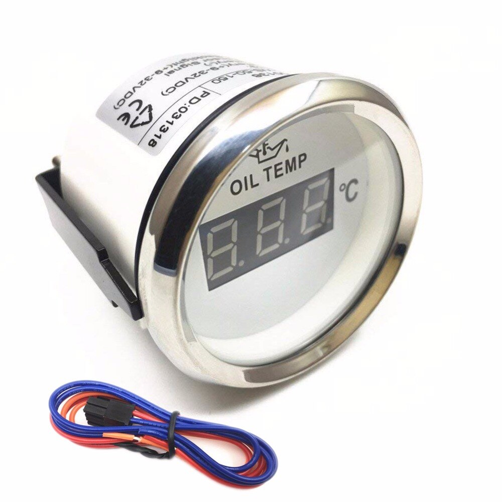 52 mm Digital Öl Temperatur Messgerät 50 ~ 150 Grad LCD Anzeige Auto Stiefel Öl Temperatur Meter passen 12 ~ 24V