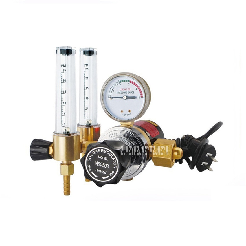 Schweißen Schweißen Messgerät CO2 Heizung Meter Druck Minderer Messung Werkzeug fließen Meter Gas Regler Druck Reduzierung Ventil 36V 220V