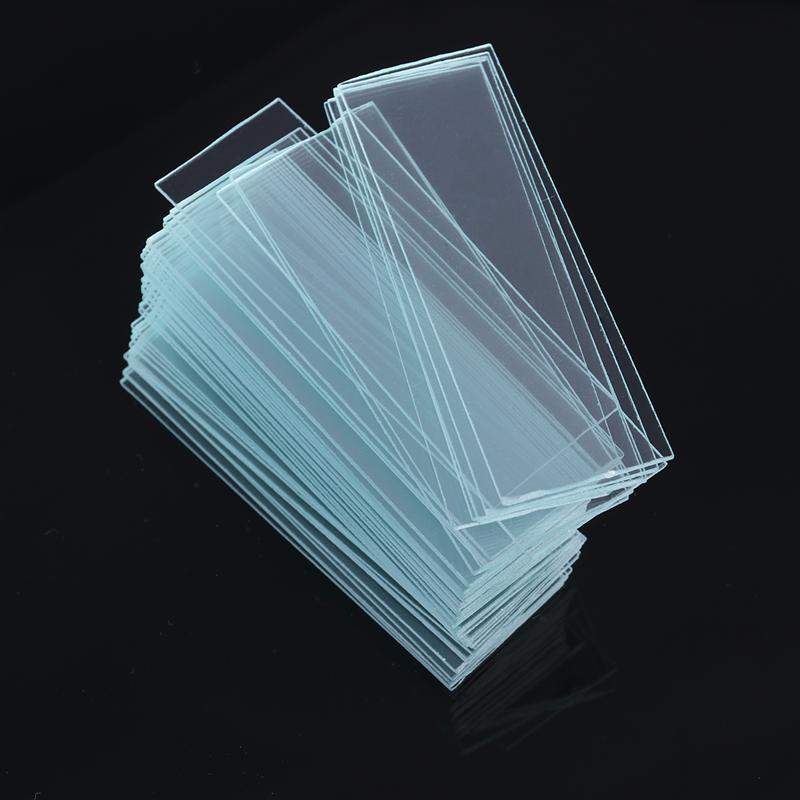 Blank Microscope Slides and Square Cover Glass for for Optical Microscope Glass Slides Reusable Laboratory Sample Cover Glass