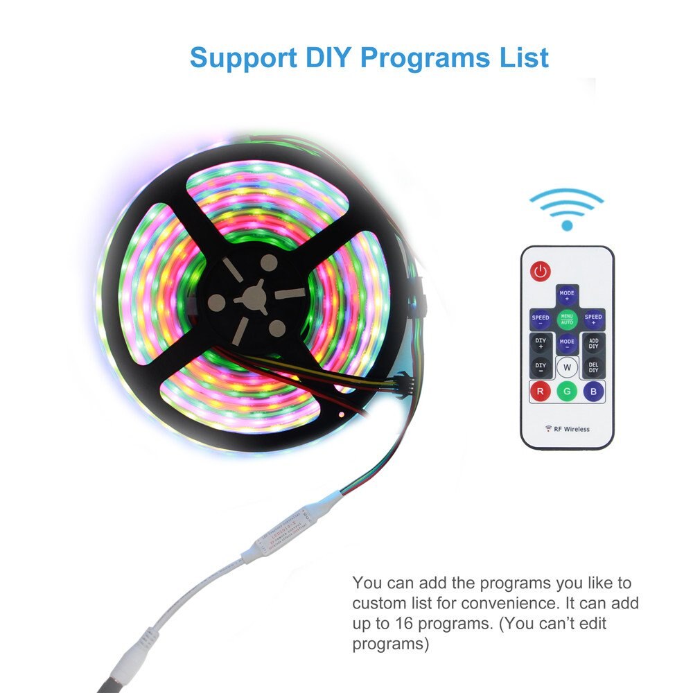 WS2813 WS2815 LED Controller DC 5V 12V Wireless RF Remote Dream Color Controller for WS2815 WS2813 WS2813B WS2815B CS8812 JK184