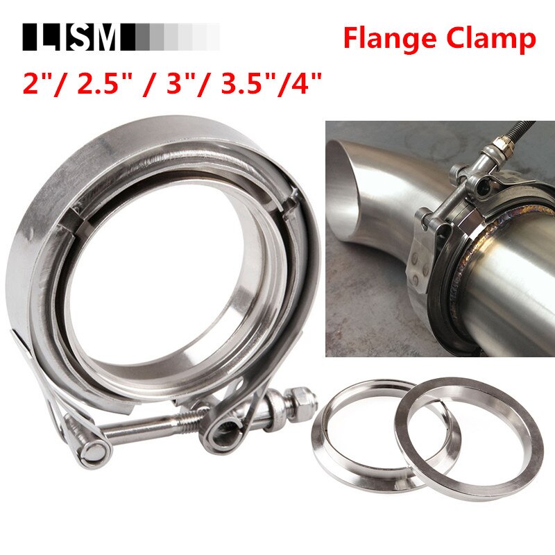 2” 2.5” 3” 3.5” 4” Car Hose Flange Clamp Stainless Steel 304 V-Band Clamp M/F 3 v band Turbo Exhaust Downpipe Male/Female