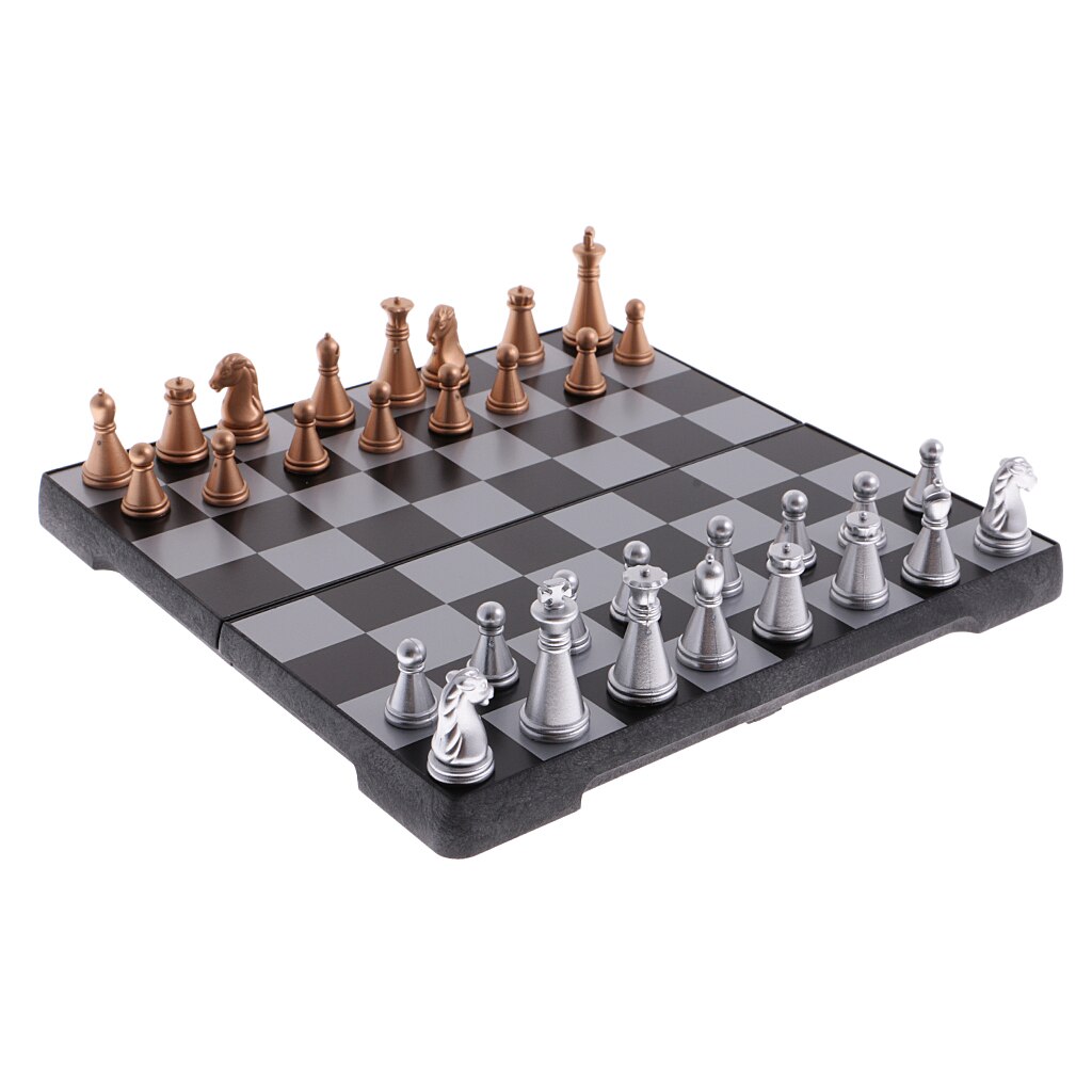 Portable Travel Magnetic Chess Plastic Board Tournament Chess Set Durable International Chess Game