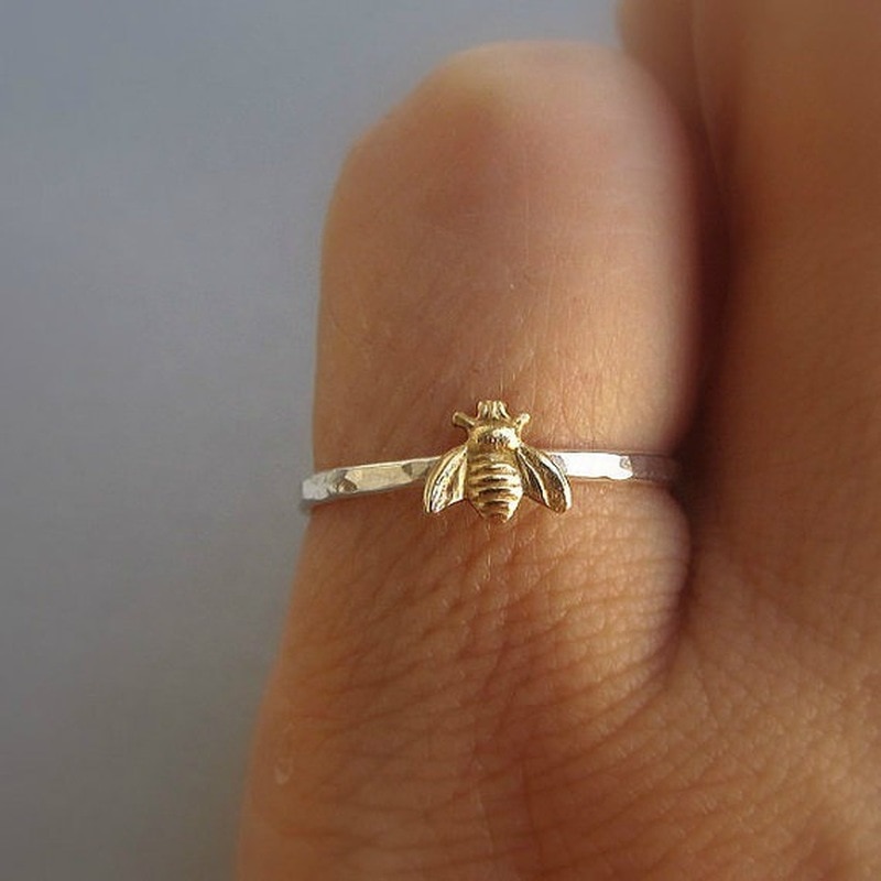 Neue Bee Ring Gold Farbe Ring