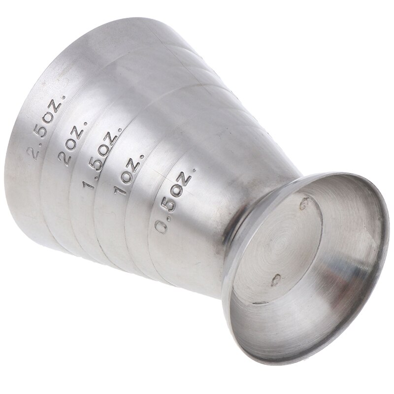 75Ml Metalen Meet Cup Drink Tool W/Ml/Oz Shot Ounce Jigger Bar Gemengde Cocktail Beker 0.5-2.5Oz/15-75Ml/1-5Tbsp