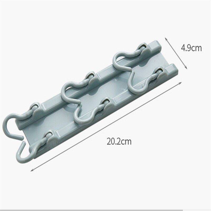 Percha de plástico con 6 ganchos para colgar vasos, colgador de baño, organizador de cocina, estante de puerta, estante de almacenamiento, accesorios para utensilios de cocina