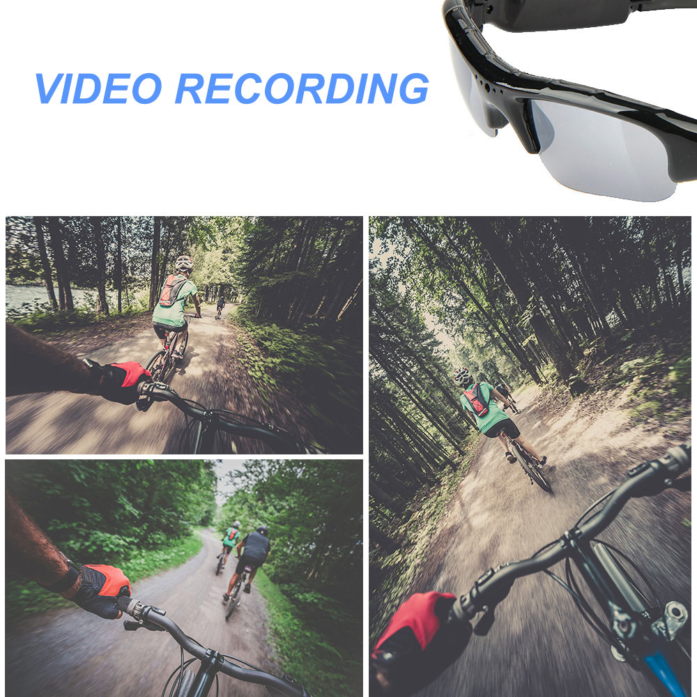 SM06 Wearable Sports Camcorder Sunglasses Camera for Cycling Running Outdoor Activities Rechargeable Sun Glasses Video Recorder