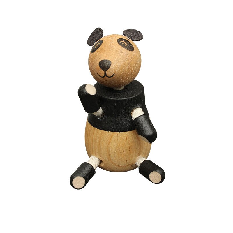Simulation Holz Tier Puppen kinder Spielzeug Ornamente Serie Kognitiven Frühen Bildung Pädagogisches Baby Spielzeug Hause Dekoration: D4