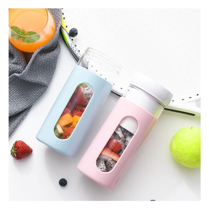 300ml portable glass juicer small household juicer cup mini electric fruit juice machine freshly squeezed