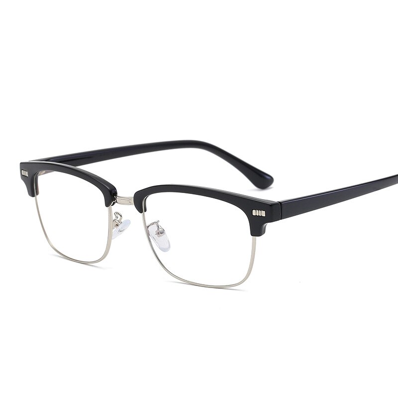 Vazrobe 155mm Oversized Eyeglasses Frame Male Glasses Men TR90 Semi Rimless Spectacles for Prescription Optical Wide Face: shiny black silver