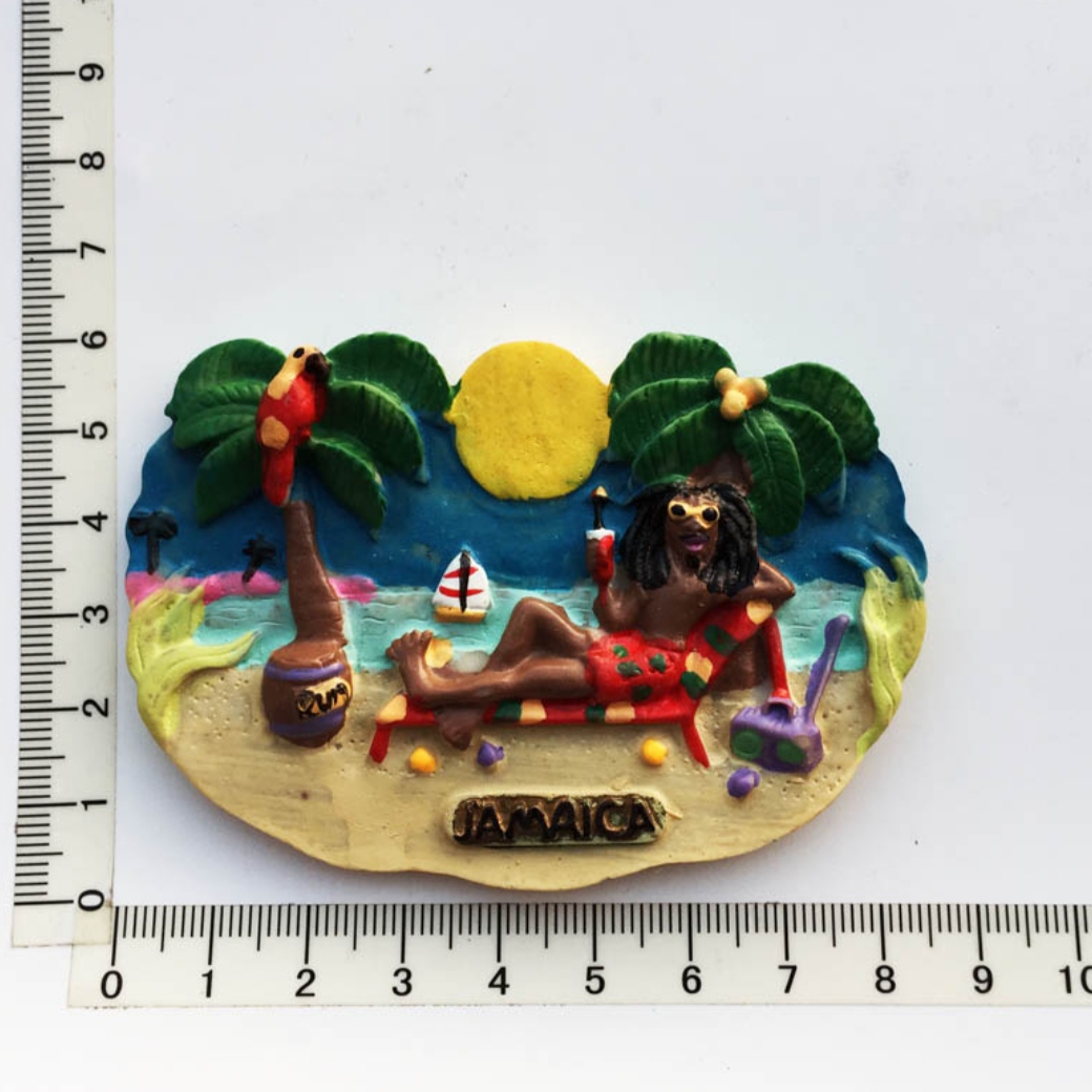North America Jamaica 3D Fridge Magnets Tourist Souvenir Decoration Articles Handicraft Magnetic Refrigerator Collection: AJM21110004