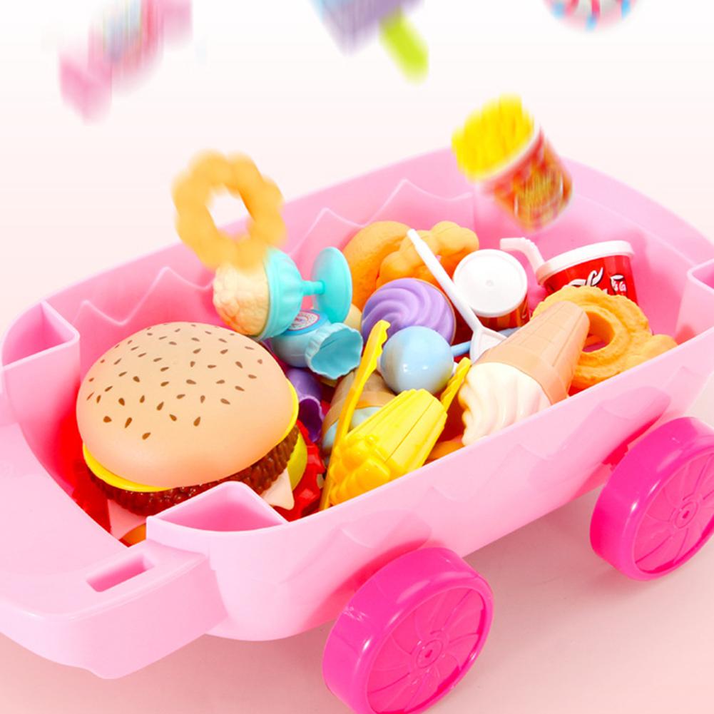 Plastic Mini Candy Trolley Ice Cream Candy Cart Educational Toy Pretend Play Set For 3 Years Old And Above