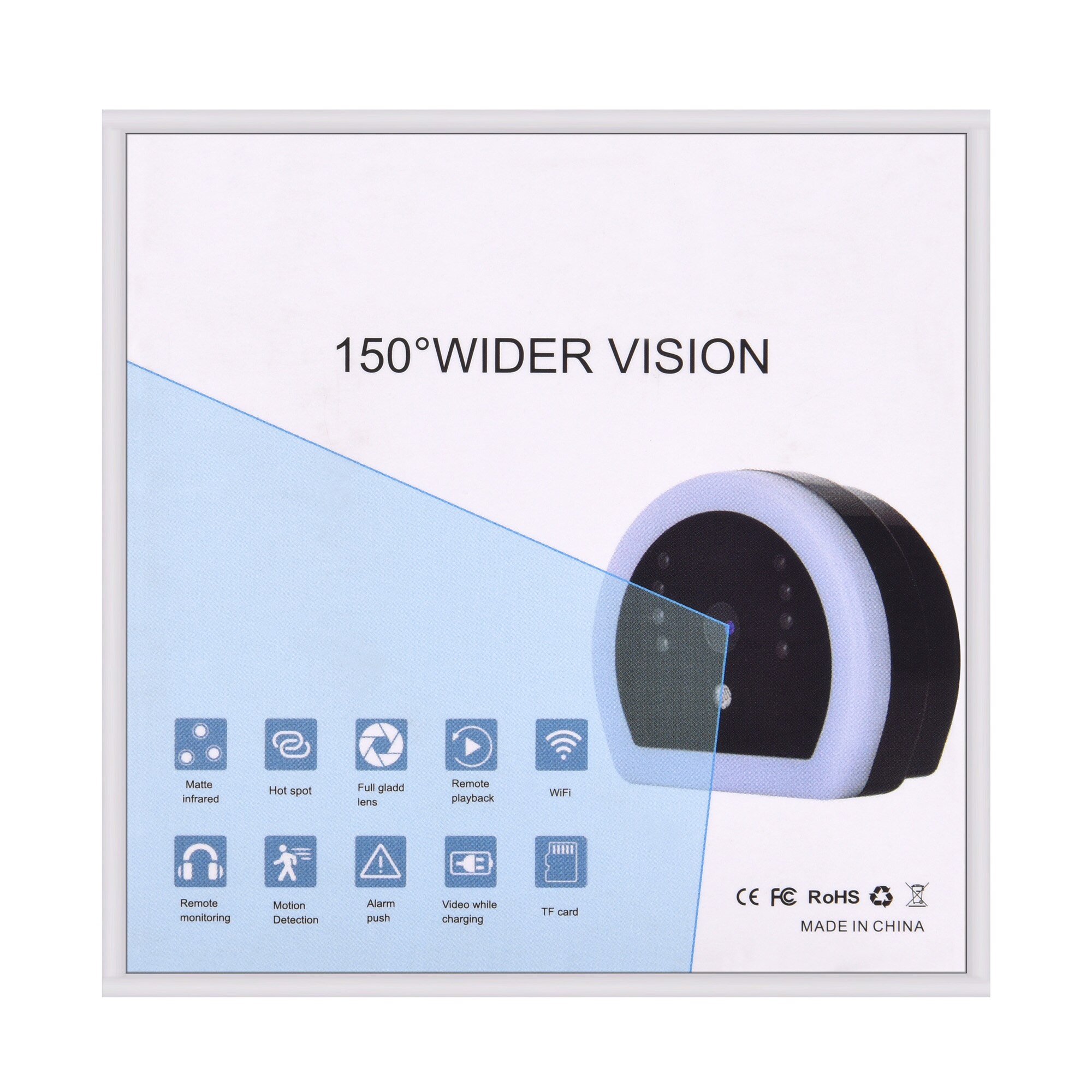 Nachtlampje Camera Full Hd 1080P Wifi Camera Nachtzicht Bewegingsdetectie Video Sensor Met Geluid Pickup Functie