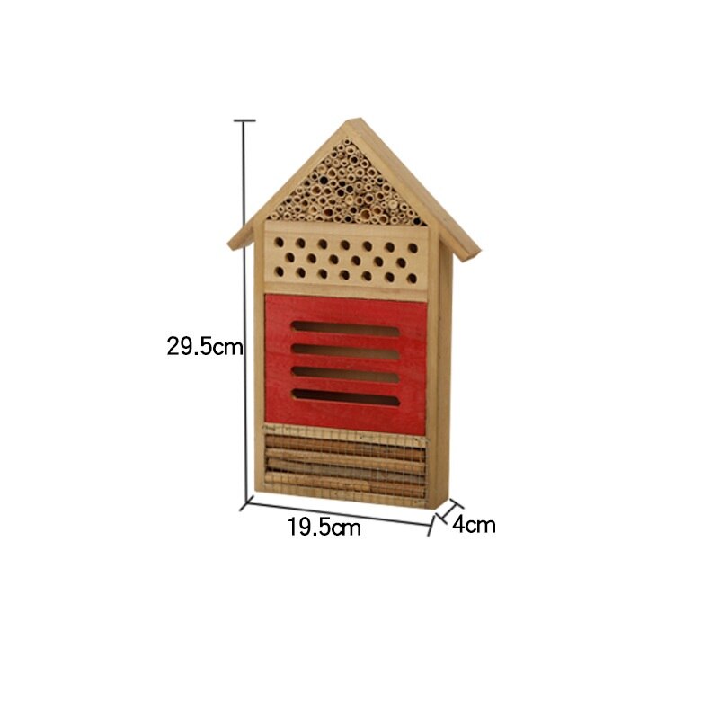 Wooden Beehive Insect Nesting Bee House Beehive Insect Nest Temporary Shelter Beehive Garden Lawn Decoration Tools Supplies: Beehouse B