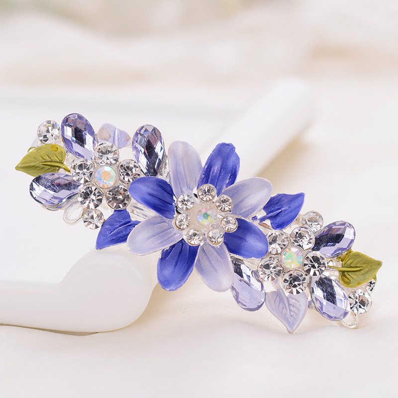 Altobefun Mode Kristal Haarspelden Voor Vrouwen Dames Meisjes Bloemen Hair Clips Elegante Sieraden Bridal Haarspeldjes AE013