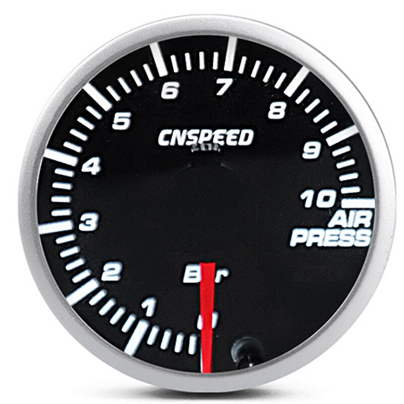 CNSPEED 2 Pouces 52mm Voiture 12V Air Manomètre 0-10 Bar LED 10 Couleurs Jauge de Pression D'air De Voiture Automatique Jauge/Compteur De Voiture