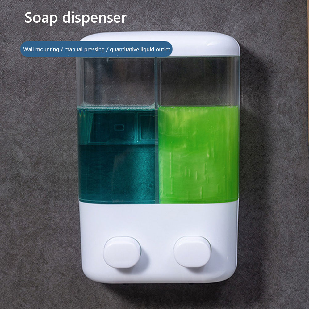 500/1000ml Seifensp ender Bad Wand halterung Dusche Shampoo Flasche Lotion Behälter halter Doppelkopf Schaum Hand wasch spender