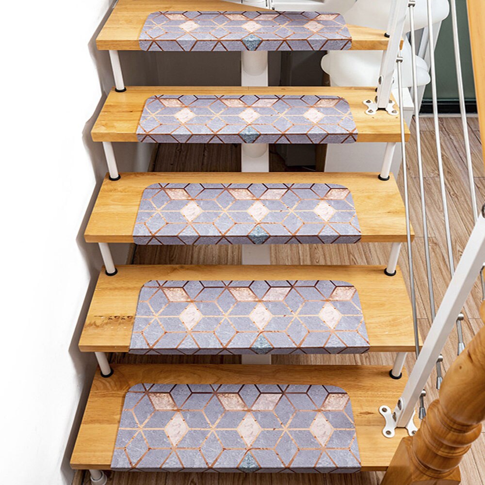 55*22*4cm selvklæbende pvc trappetrin trappe skridsikker tæppe dæksel padden indendørs trappe tæppe til boligindretning: A1