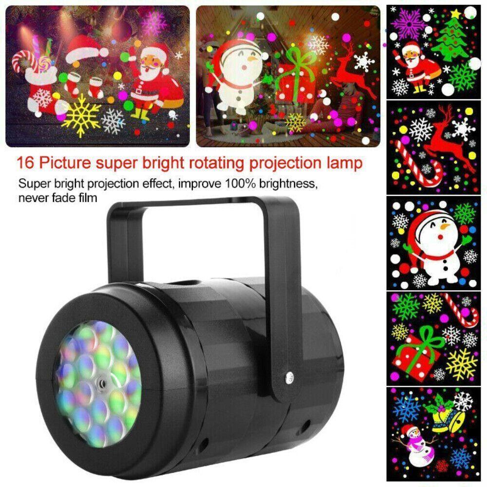 16 Patronen Led Sneeuwvlok Projector Verlichting Kerstprojectie Waterdichte Buitenlamp Sneeuw Spotlight Voor Feest