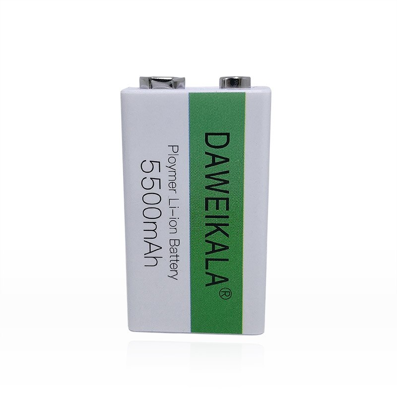 9V 5500mAh 9V Battery Rechargeable battery Micro USB Battery 9V lithium for Multimeter Microphone Toy +USB charging cable