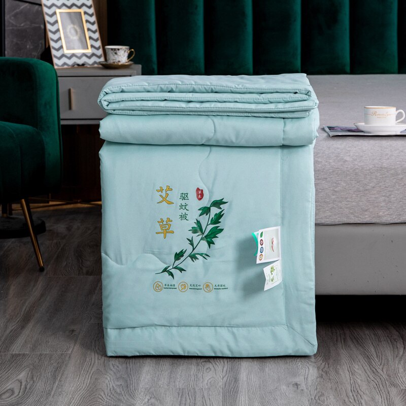 Frühling Sommer Wermut Anti Mücken Quilt Mückenschutz Antibakterielle Decke Quilts Weiche Haut Freundliche Tröster Königin: 200x230cm 79x90inch / 1
