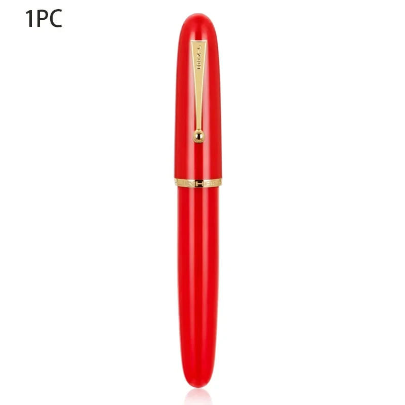 JinHao 9019 pluma estilográfica de lujo acrílico transparente Spin Pen F M papelería suministros escolares de oficina pluma de escritura: Gris oscuro / M