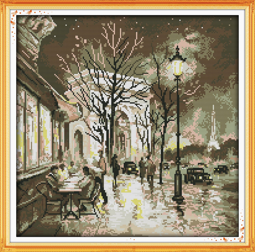 Eeuwige Liefde De Schoonheid Van De Nacht Chinese Borduurpakketten Ecologische Katoen Stamped Diy Kerst Decoraties Voor Huis