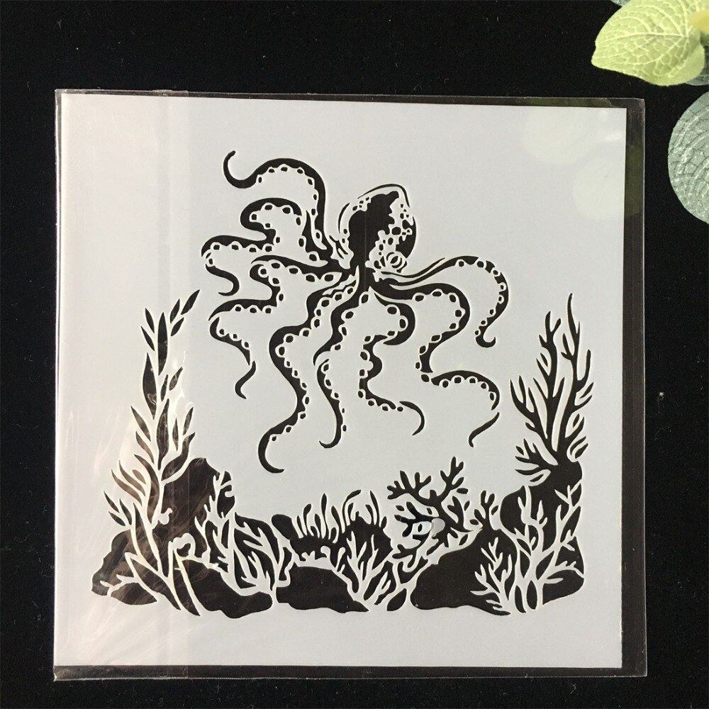 8 stk/pakke 13cm ugle fugle gør-det-selv lagdeling stencils vægmaleri scrapbog farvelægning prægning album dekorativ skabelon: E