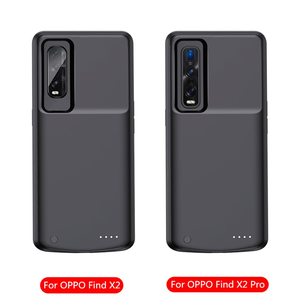 Silm Siliconen Shockproof Acculader Case Voor Oppo Vinden X2 Pro Batterij Case Vinden X2 Power Bank Batterij Opladen Cover