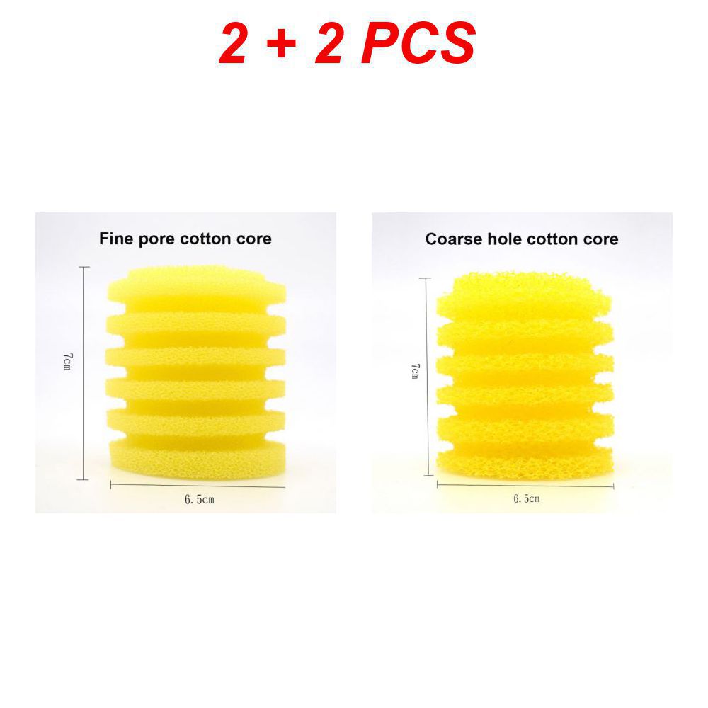 4-1 Stuks Aquarium Filterspons Gebouwd In Filterelement Gele Katoenen Kern Aquarium Vervanging Spons Huisdier Aquarium Accessoires: Roze