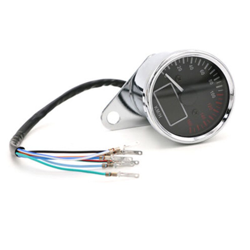 Universal Retro LCD Speedometer Odometer Tachometer Multifunction Fuel Gauge ATV Cruiser Chopper Cafe Racer Old School Bobber