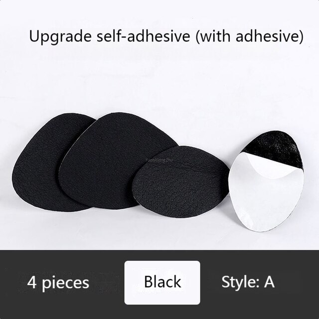 Autocollant de réparation de chaussures, tampons collants, semelles intérieures, protecteur de talon, trou de réparation doublé, Anti-usure, outil de soins des pieds: A-black