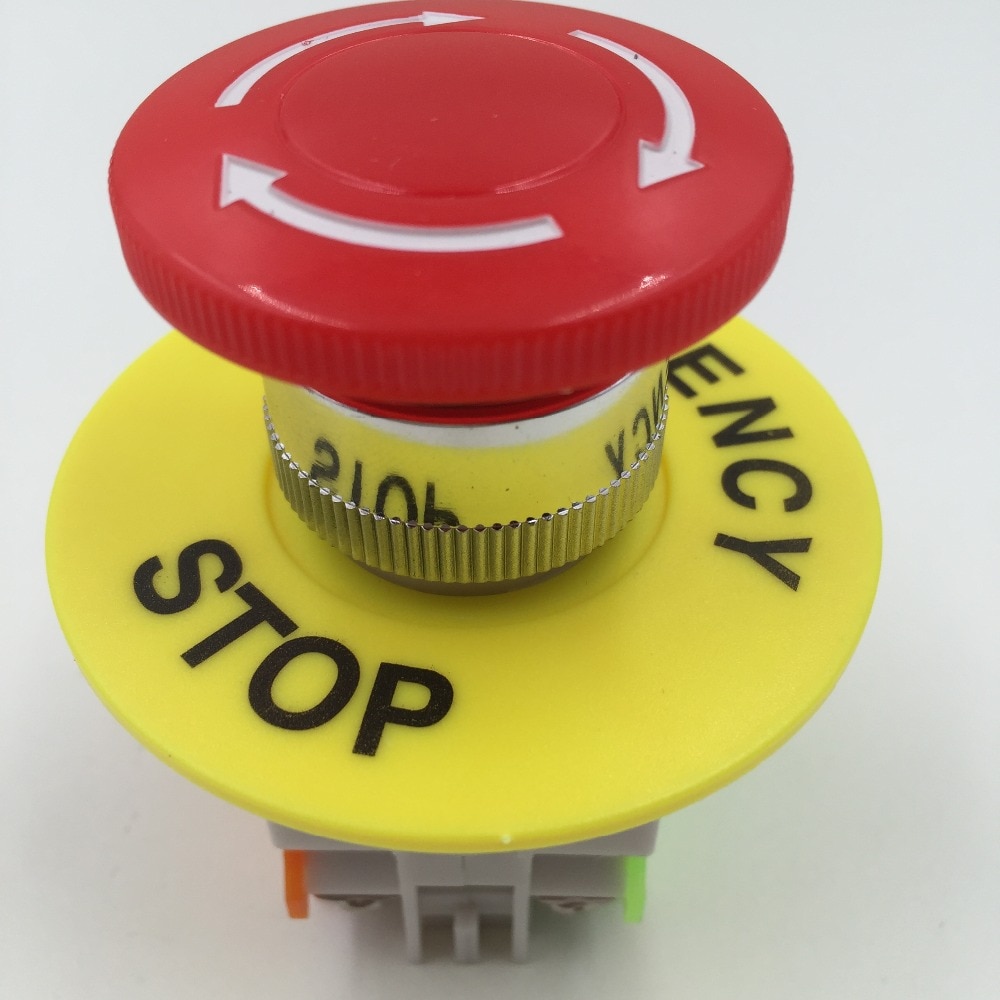 Rode Paddestoel Cap 1NO 1NC DPST Noodstop Drukknop AC 660 v 10A e-stop schakelaar