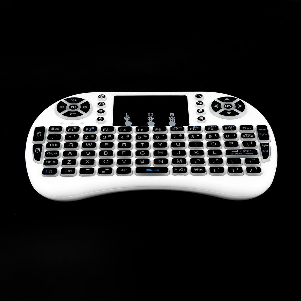 2.4Ghz Draadloze Toetsenbord Voor Android Tv Box Pc Laptop 92 Sleutels Dpi Verstelbare Draadloze Toetsenbord Backlight Met Touchpad Muis