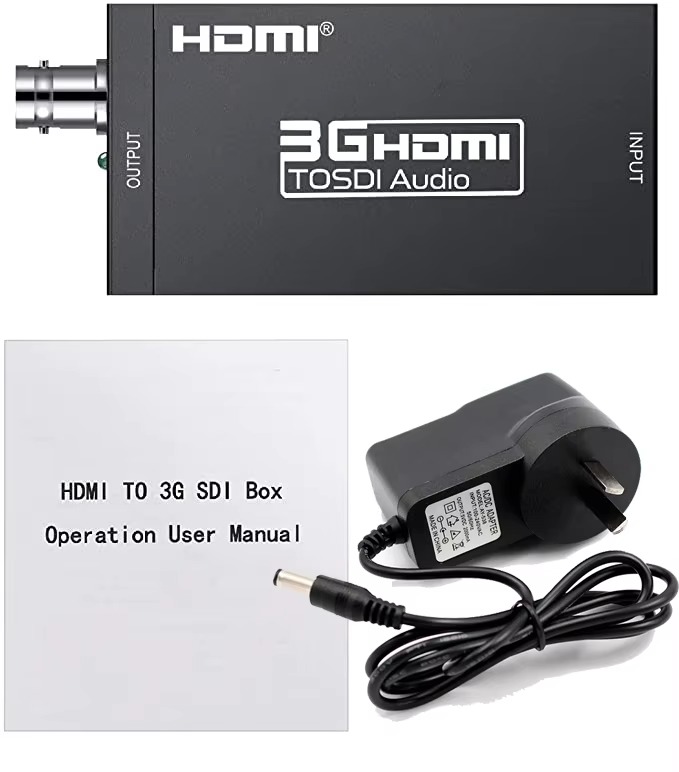 3g hdmi til sdi konverter lyd hd-sdi adapter bnc 1080p dac konverter til skærm hdtv: Grøn
