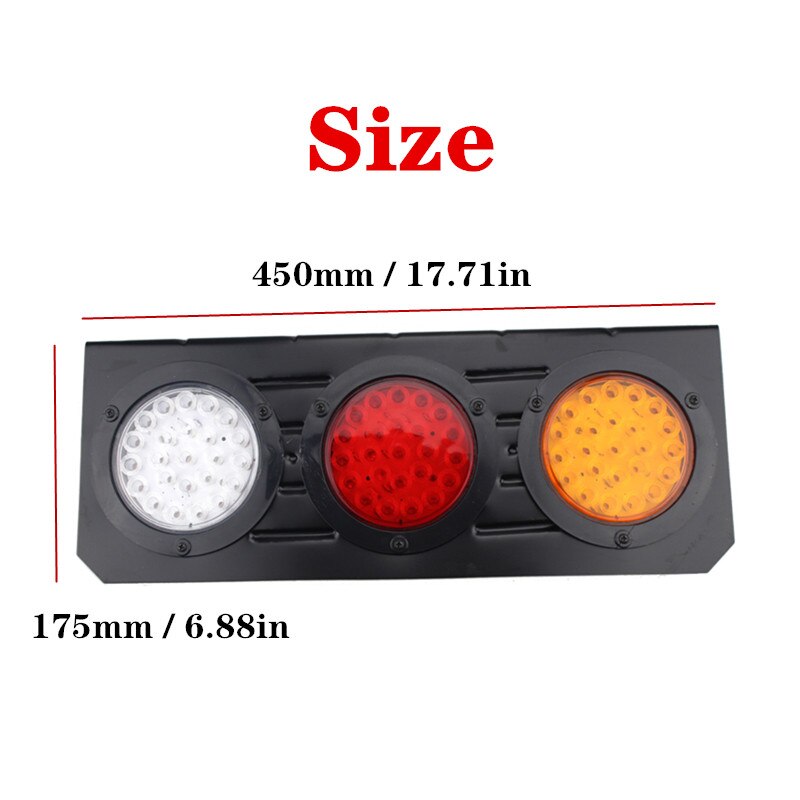 10-30V 72 Led Rear Tail Light Tray Back Ute Trailer Truck Boat Reverse Indicator Stop Lamp Taillight Red Amber White Waterproof