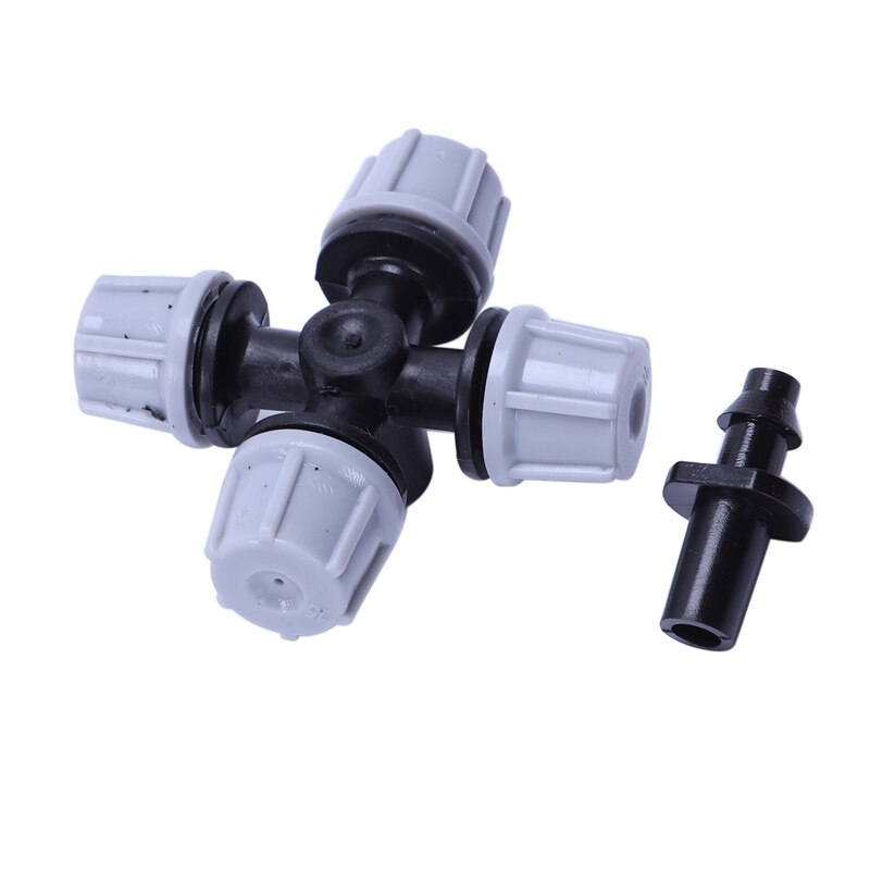 Gewächshaus Luftbefeuchter Pflanzen Beschlagen Kreuz Zerstäubung Düse Sprinkler T (10Stck)