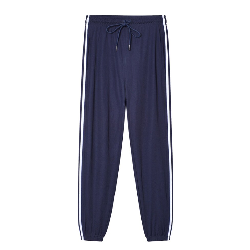 X Pantaloni Della Tuta per le Donne di Nylon Fresco Morbido Tre Strisce Jogging Donne Pantaloni Per Lo Sport Da Jogging Sport Jogger Sport Tuta Pantaloni: Navy / M